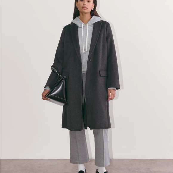 Everlane Jackets & Blazers - Everlane Rewool Top Coat NWT Dark Charcoal